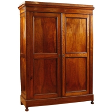 French Napoleon III Armoire in Book-matched Walnut