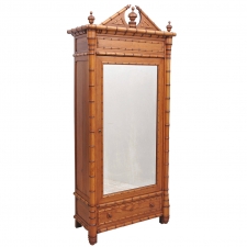 Fine Belle Epoque Faux Bamboo Armoire from France, circa 1890