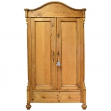 German Louis Philippe Pine Armoire Outfitted with Drawers, circa 1860