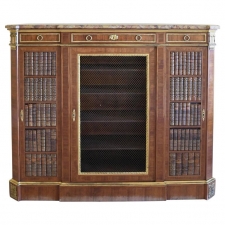 Napoleon III Hall Cabinet in Walnut with Ormolu in the Louis XVI Style