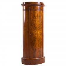 Danish Empire Pedestal Cabinet in Book-Matched Mahogany