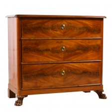19th Century Scandinavian Empire Chest of Drawers in West Indies Mahogany