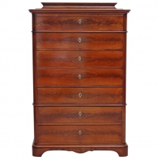 Tall Chest of Drawers in Mahogany, Northern Europe, circa 1850