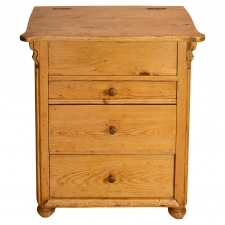 Small Antique German Louis Philippe Chest of Drawers/Nightstand in European Pine, circa 1850