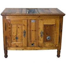 Late 19th Century Rustic European Pine Cabinet or Ice Box, circa 1850-1880