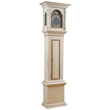 18th Century Tall-Case Clock in White Painted Finish