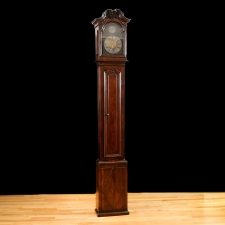 Early 18th Century Flemish Tall-Case Clock with Oak Case & Pewter Dial