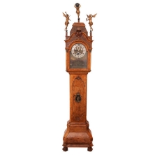 Tall Case Amsterdam Clock  Signed Pieter Verlaer, C. 1840-60