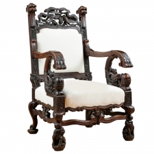 Dragon Chair in Elaborately Carved Rosewood