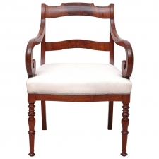 Fine Mahogany Armchair or Fauteuil, Northern Europe circa 1830