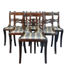 Set of Six Classical Dining Chairs Attributable to Duncan Phyfe, New York, circa 1820