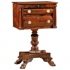 Antique American Empire Side Table in Mahogany