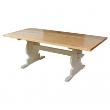 Bonnin Ashley Custom Made "Thorvald" Dining Table with Painted Base & Maple Top