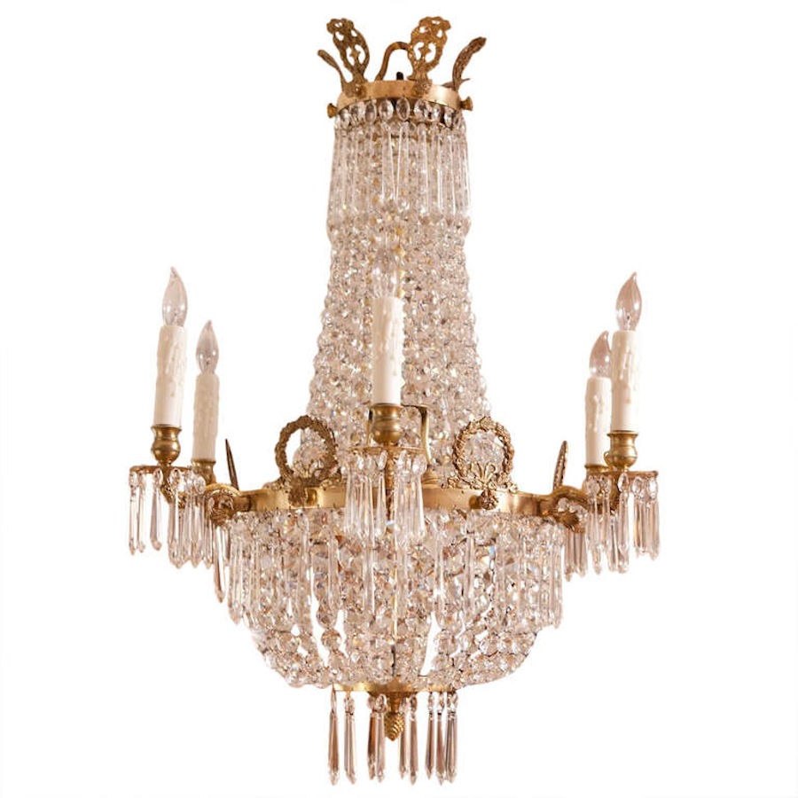 French Empire Style Belle Epoque Chandelier, c. 1870  Bonnin Ashley 