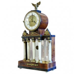 American Federal Neoclassical Mantle Clock, New England, circa 1810