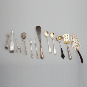 Set of Twelve Silver Objects