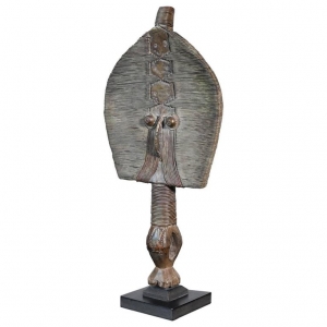 Traditional Primitive Tribal Art Bakota Reliquary Figure from Gabon, Africa