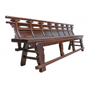 Long Chinese Shanxi Bench in Elm, circa 1780-1820