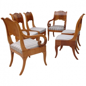Set of Six Baltic Dining Chairs, circa 1820