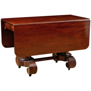 American Empire, Greek Revival Drop-Leaf Breakfast Table