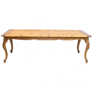 Custom-Made Kitchen or Dining Farm Table from Repurposed Antique Pine circa 1995