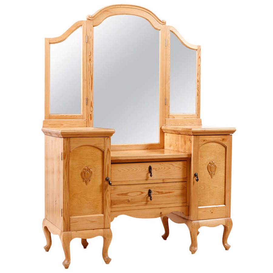 Antique Art Deco Dressing Table In Pine C1920 Bonnin Ashley