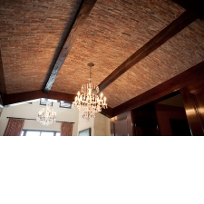 18th Century French Bricks Between Hand Hewed Oak Beams from Pennsylvania