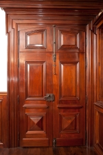 Custom Antique Library Doors (Interior View)