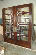 Custom Millwork -   Arts and Crafts influenced Oak Doors, Early 1900s