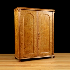 Pair of Austrian Biedermeier Cabinets in Burled Birch,  c. 1840