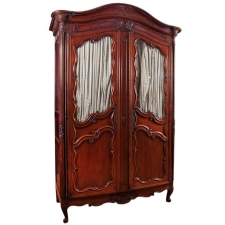 French Louis XV Walnut Armoire, Mid-1700s