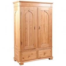 Danish Two Door Wardrobe in Pine, c.1860