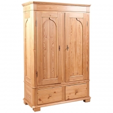 Danish Two Door Wardrobe in Pine, c.1860