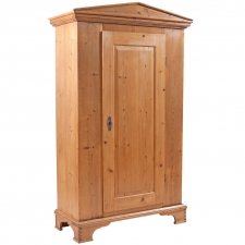 North German Biedermeier Single Door Armoire in Pine, circa 1820