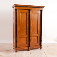 Antique Austrian Armoire in Tooled and Grained Pine, c. 1870
