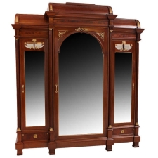 Large French Napoleon III Armoire in Mahogany, circa 1870