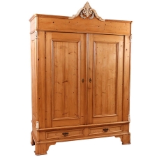 Massive North German Pine Armoire, circa 1850