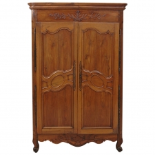 18th Century French Armoire in Walnut Outfitted with 16 Linen Drawers