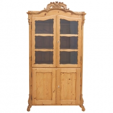 19th Century Louis Philippe Pine Vitrine /Glass Cupboard