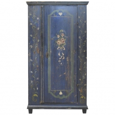 18th Century Wedding Armoire with Original Blue Paint
