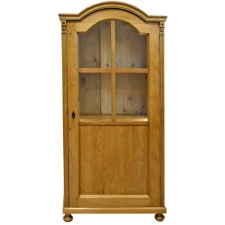 Austrian Cabinet in Pine with Bookcase or Vitrine & Drawers, circa 1830