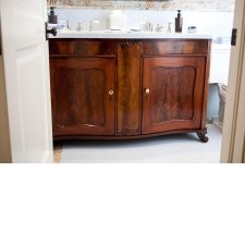 Danish Christian VIII Bow Front Cabinet in Mahogany, c.1850