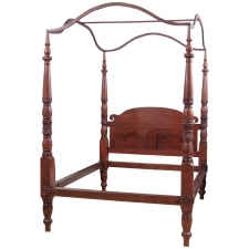 American Federal California King-Size Four-Poster Bed, circa 1810