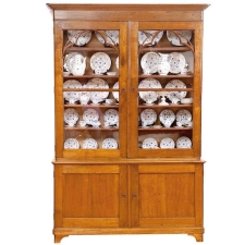 French Charles X Bookcase / Cupboard in Cherry, c. 1825