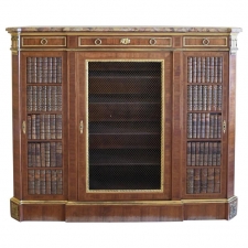 Napoleon III Hall Cabinet in Walnut with Ormolu in the Louis XVI Style