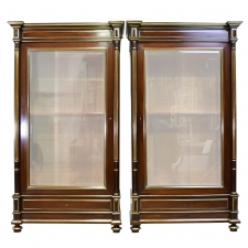 Pair of French Napoleon III or Second Empire Bookcases in Mahogany, circa 1870
