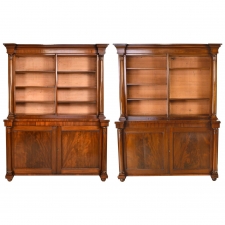 Pair of Large William IV Bookcases in West Indies Mahogany, England, circa 1830