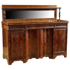 Christian VIII Sideboard in Mahogany with Serpentine Front, Denmark, circa 1840