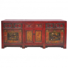19th Century Chinese Painted Coffer or Sideboard