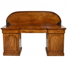 English Victorian Pedestal Base Sideboard in Mahogany, circa 1850